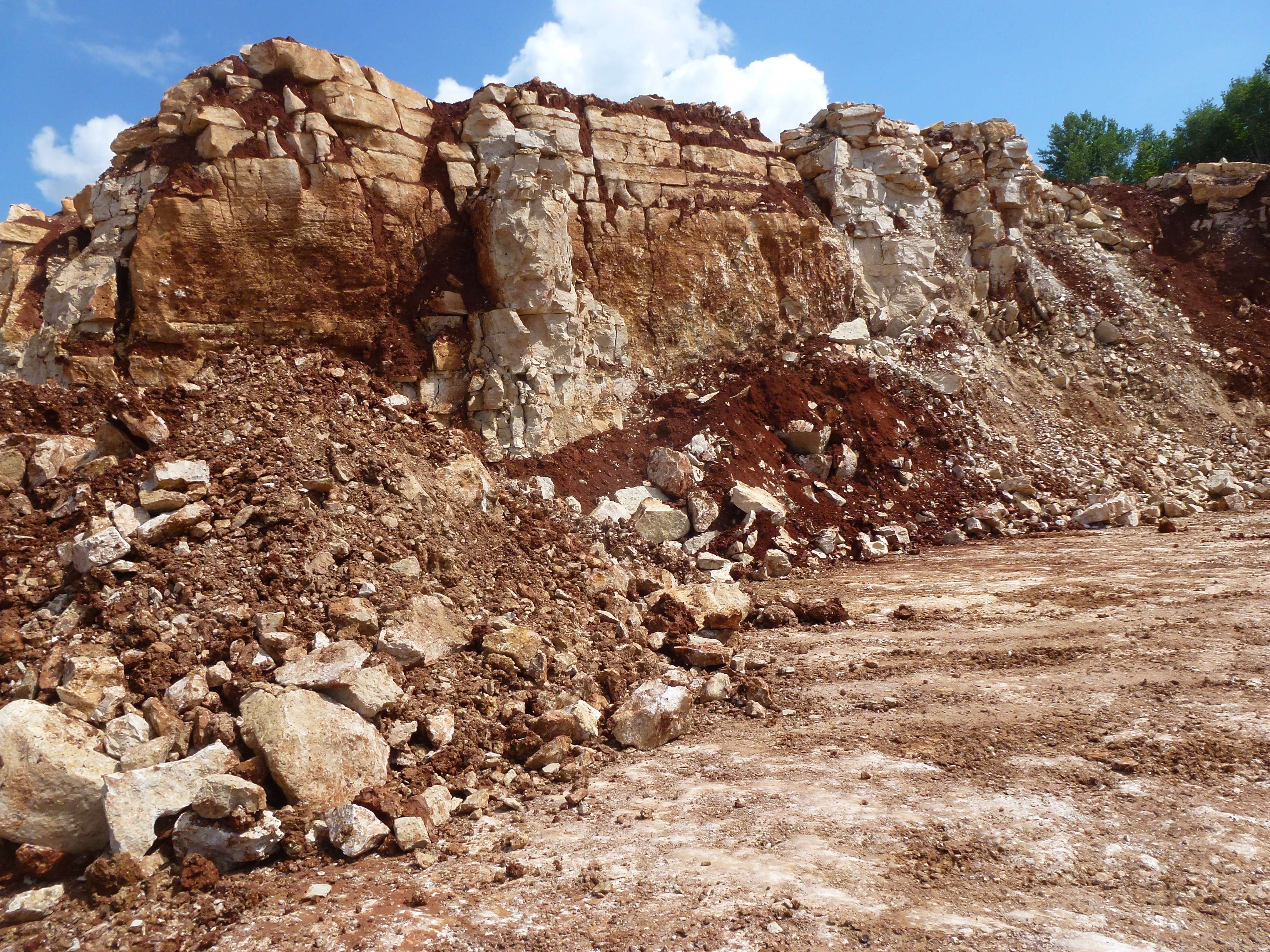 Verschmutztes Material